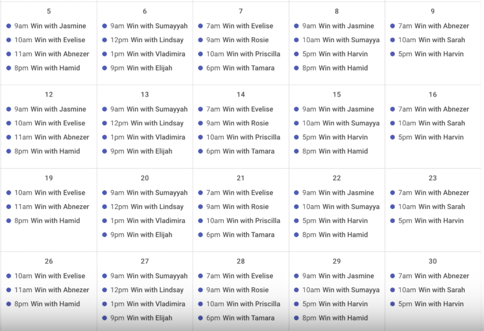 Join daily accountability sessions and biweekly workshops